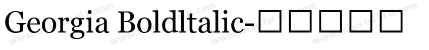 Georgia Boldltalic字体转换